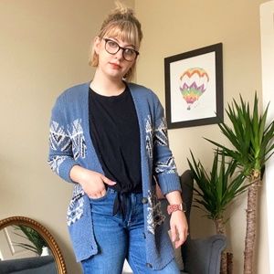 Patterned Knit Cardigan